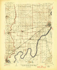 Mount Carmel Indiana Historical topographic map, 1:62500 scale, 15 X 15 Minute, Year 1904