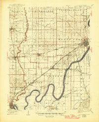 Mount Carmel Indiana Historical topographic map, 1:62500 scale, 15 X 15 Minute, Year 1904