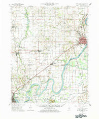 Mount Carmel Indiana Historical topographic map, 1:62500 scale, 15 X 15 Minute, Year 1959