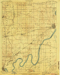 Mount Carmel Indiana Historical topographic map, 1:62500 scale, 15 X 15 Minute, Year 1904