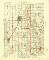 Mount Olive Illinois Historical topographic map, 1:62500 scale, 15 X 15 Minute, Year 1915