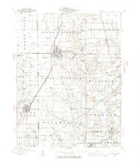 Mount Olive Illinois Historical topographic map, 1:62500 scale, 15 X 15 Minute, Year 1944