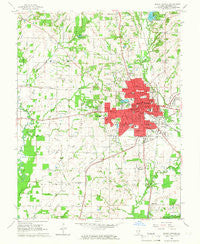 Mount Vernon Illinois Historical topographic map, 1:24000 scale, 7.5 X 7.5 Minute, Year 1965
