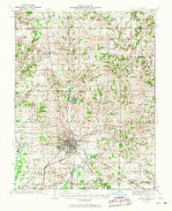 Mount Vernon Illinois Historical topographic map, 1:62500 scale, 15 X 15 Minute, Year 1933