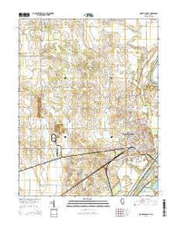 Mount Carmel Illinois Current topographic map, 1:24000 scale, 7.5 X 7.5 Minute, Year 2015