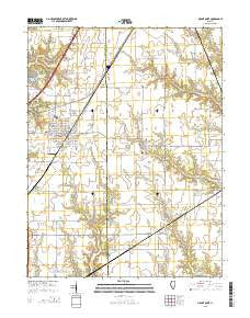 Mount Olive Illinois Current topographic map, 1:24000 scale, 7.5 X 7.5 Minute, Year 2015