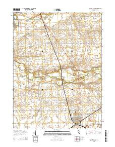 Mount Pulaski Illinois Current topographic map, 1:24000 scale, 7.5 X 7.5 Minute, Year 2015