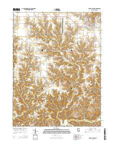 Mount Sterling Illinois Current topographic map, 1:24000 scale, 7.5 X 7.5 Minute, Year 2015