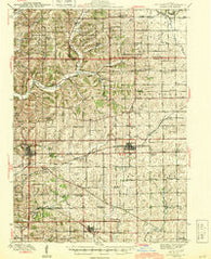 Mt Carroll Illinois Historical topographic map, 1:62500 scale, 15 X 15 Minute, Year 1944