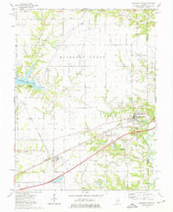 Mulberry Grove Illinois Historical topographic map, 1:24000 scale, 7.5 X 7.5 Minute, Year 1974