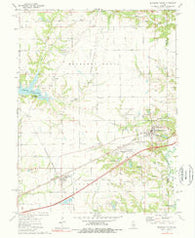 Mulberry Grove Illinois Historical topographic map, 1:24000 scale, 7.5 X 7.5 Minute, Year 1974