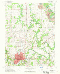 Murphysboro Illinois Historical topographic map, 1:24000 scale, 7.5 X 7.5 Minute, Year 1968