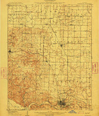 Murphysboro Illinois Historical topographic map, 1:62500 scale, 15 X 15 Minute, Year 1910