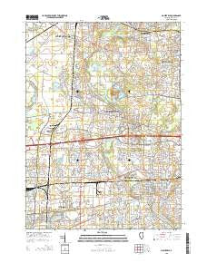 Naperville Illinois Current topographic map, 1:24000 scale, 7.5 X 7.5 Minute, Year 2015