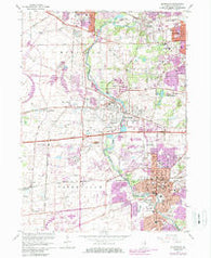 Naperville Illinois Historical topographic map, 1:24000 scale, 7.5 X 7.5 Minute, Year 1962