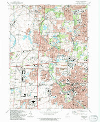 Naperville Illinois Historical topographic map, 1:24000 scale, 7.5 X 7.5 Minute, Year 1993