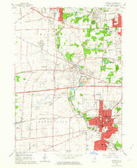 Naperville Illinois Historical topographic map, 1:24000 scale, 7.5 X 7.5 Minute, Year 1962