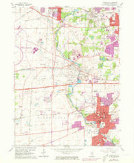 Naperville Illinois Historical topographic map, 1:24000 scale, 7.5 X 7.5 Minute, Year 1962
