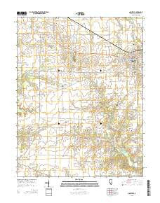 Nashville Illinois Current topographic map, 1:24000 scale, 7.5 X 7.5 Minute, Year 2015