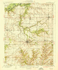 Nashville Illinois Historical topographic map, 1:62500 scale, 15 X 15 Minute, Year 1936