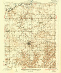 Nashville Illinois Historical topographic map, 1:62500 scale, 15 X 15 Minute, Year 1936