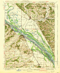 Nebo Illinois Historical topographic map, 1:62500 scale, 15 X 15 Minute, Year 1942