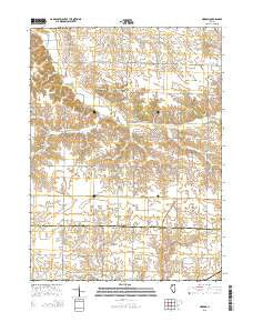 Nekoma Illinois Current topographic map, 1:24000 scale, 7.5 X 7.5 Minute, Year 2015