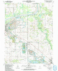 New Athens East Illinois Historical topographic map, 1:24000 scale, 7.5 X 7.5 Minute, Year 1991
