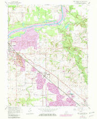 New Athens East Illinois Historical topographic map, 1:24000 scale, 7.5 X 7.5 Minute, Year 1954