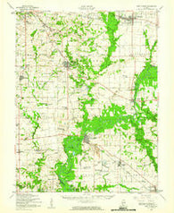 New Athens Illinois Historical topographic map, 1:62500 scale, 15 X 15 Minute, Year 1954