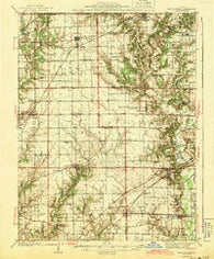 New Douglas Illinois Historical topographic map, 1:62500 scale, 15 X 15 Minute, Year 1944