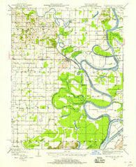 New Haven Illinois Historical topographic map, 1:62500 scale, 15 X 15 Minute, Year 1949