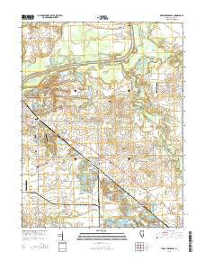 New Athens East Illinois Current topographic map, 1:24000 scale, 7.5 X 7.5 Minute, Year 2015