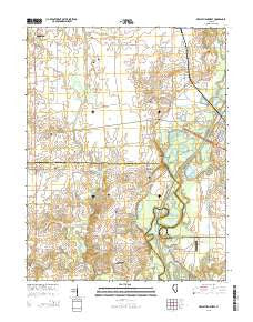 New Athens West Illinois Current topographic map, 1:24000 scale, 7.5 X 7.5 Minute, Year 2015