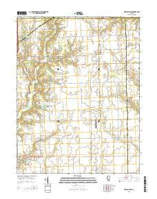 New Douglas Illinois Current topographic map, 1:24000 scale, 7.5 X 7.5 Minute, Year 2015