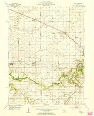 Niantic Illinois Historical topographic map, 1:62500 scale, 15 X 15 Minute, Year 1954