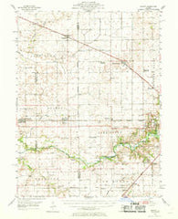 Niantic Illinois Historical topographic map, 1:62500 scale, 15 X 15 Minute, Year 1954