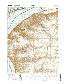 Niota Illinois Current topographic map, 1:24000 scale, 7.5 X 7.5 Minute, Year 2015