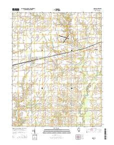 Noble Illinois Current topographic map, 1:24000 scale, 7.5 X 7.5 Minute, Year 2015