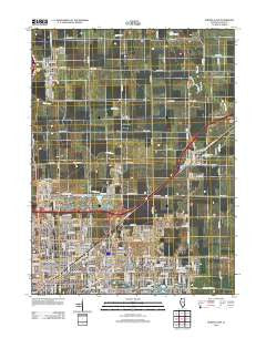 Normal East Illinois Historical topographic map, 1:24000 scale, 7.5 X 7.5 Minute, Year 2012