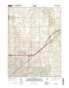 Normal East Illinois Current topographic map, 1:24000 scale, 7.5 X 7.5 Minute, Year 2015