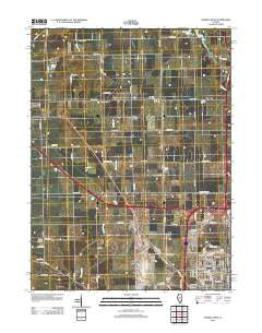 Normal West Illinois Historical topographic map, 1:24000 scale, 7.5 X 7.5 Minute, Year 2012