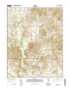 Norris City Illinois Current topographic map, 1:24000 scale, 7.5 X 7.5 Minute, Year 2015