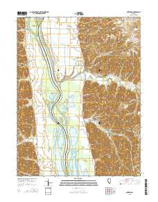 Nutwood Illinois Current topographic map, 1:24000 scale, 7.5 X 7.5 Minute, Year 2015