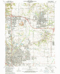 O'Fallon Illinois Historical topographic map, 1:24000 scale, 7.5 X 7.5 Minute, Year 1991