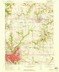 O'Fallon Illinois Historical topographic map, 1:24000 scale, 7.5 X 7.5 Minute, Year 1954
