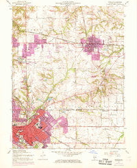 O'Fallon Illinois Historical topographic map, 1:24000 scale, 7.5 X 7.5 Minute, Year 1954