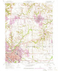 O'Fallon Illinois Historical topographic map, 1:24000 scale, 7.5 X 7.5 Minute, Year 1954