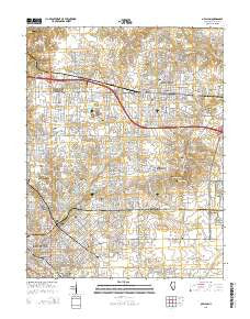 O'Fallon Illinois Current topographic map, 1:24000 scale, 7.5 X 7.5 Minute, Year 2015