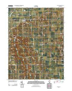 Oakford Illinois Historical topographic map, 1:24000 scale, 7.5 X 7.5 Minute, Year 2012